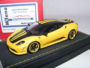 43 Tecnomodel Ferrari F430 Novitec 747 Flat Metallic Yellow  