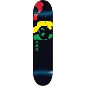  Enjoi Resin 7 Rasta Panda Wider Skateboard Deck   8.4 x 