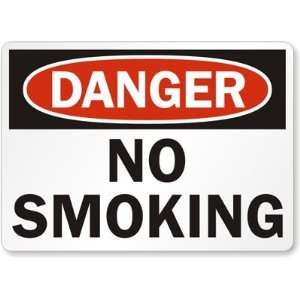  Danger No Smoking Aluminum Sign, 48 x 36 Office 
