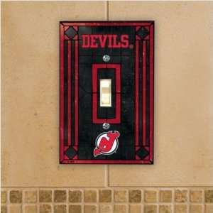   NHL NJD 461 New Jersey Devils Art Glass Switch Cover 