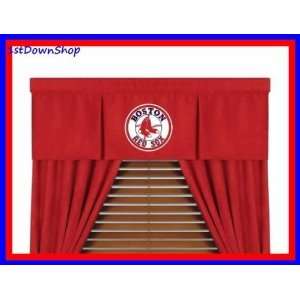 Boston Red Sox Mvp Window Valance & 84in Drapes/Curtains  
