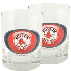  Boston Red Sox Two Pack Executive Glass Set Sports 