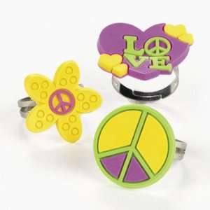  Peace Love Rings   Novelty Jewelry & Rings Toys & Games