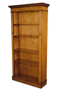 English Antique Style Oak Single Open Library Bookcase  