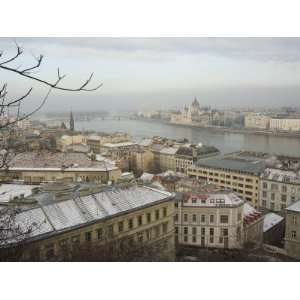  Embankment River Buildings, Budapest, Hungary Premium 