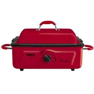  Nesco Red 5 Quart Roaster Oven with Porcelain Cookwell 