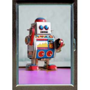  VINTAGE ROBOT TOY COLORS SWELL ID CIGARETTE CASE WALLET 