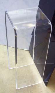 Clear Acrylic PEDESTAL END TABLE 30 high Lucite  