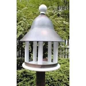  Lazy Hill Bell Feeder White/Verdigris Roof Patio, Lawn & Garden