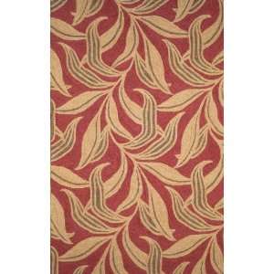  TransOcean Rugs Ravella Leaf Red Rectangle 7.60 x 9.60 
