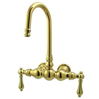 Center Wall Mount Goose Neck Clawfoot Tub Faucet  