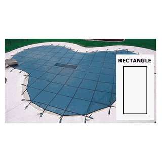  18 X 36 RECT. SOLID SAFETY COVER W MESH PANEL   GREEN 