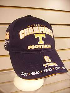 TENNESSEE VOLUNTEERS 6 TIME CHAMPS CAP NWT NAVY NCAA  
