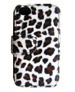 LEOPARD PRINT  Wallet Case with Card Slots for iPhone 4  