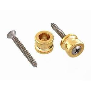  2 Buttons Only for Schaller Strap Locks Gold Musical Instruments