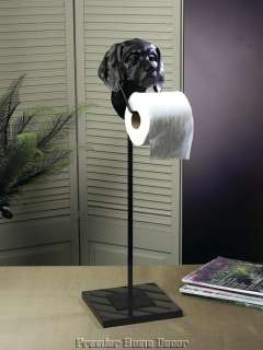 28 Iron Dog Design Toilet Paper Stand Holder Bronze Finish  