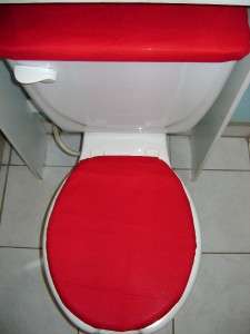 SOLID RED Toilet Seat Lid & Tank Cover set  