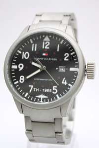 New Tommy Hilfiger Men Oversize Steel Date Watch Scratches On Band 