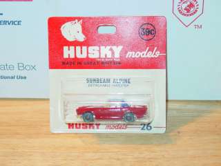 HUSKY MODEL 39C MOC SUNBEAM ALPINE GREAT BRITAIN 26 RED YELLOW 