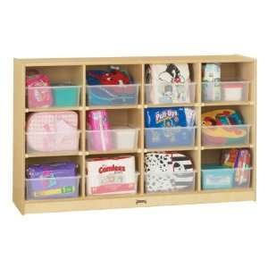  Baltic Birch 12 Cubby Storage Unit with Clear Tubs Baby