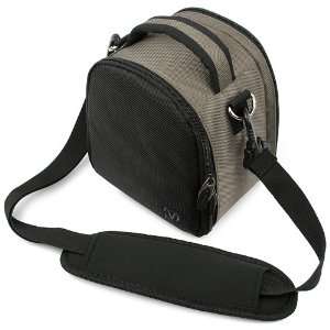 Compact Nylon Steel Grey Camera Carrying Bag with Adjustable Shoulder 