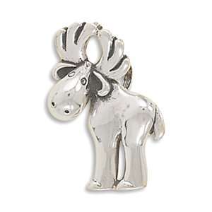  Sterling Silver Moose Slide Slide Measures 27.5x17mm Charm 