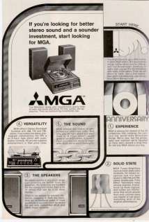 1971 MGA STEREO BOOKSHELF SYSTEM TURNTABLE SPEAKERS AD  