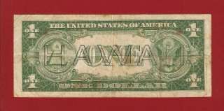 US CURRENCY 1935A HAWAII, FINE $1 WARTIME SILVER CERTIFICATE Old Paper 