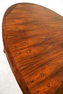 Danish Modern Rosewood Oval Dining Table  
