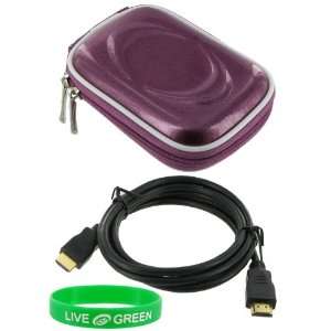 Lilac) Case and Mini HDMI to HDMI Cable 1 Meter (3 Feet) for Nikon 