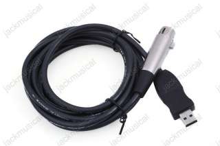 Black USB Microphone Link Cable Microphone Recording  