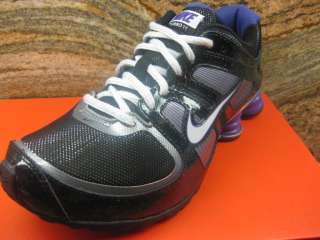 2011 Womens Nike Shox Turbo 11 XI SZ 6.5 Black Sparkle Purple Mesh 
