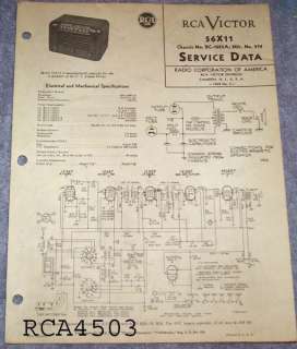 RCA Service Data 1945, Radio,Phonograph,Rec Ch. CHOICE  