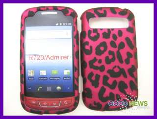 for Cricket Samsung Vitality   Hot Pink Leopard Rubberized Hard Case 