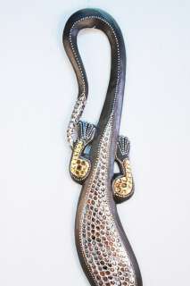 Tribal Silver Gecko 38 relief Wall Decor Carved Art  