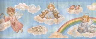 BABY ANGELS ON CLOUDS WALLPAPER BORDER  