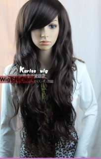 beautiful long wavy black/brown fashion women wig fp712  