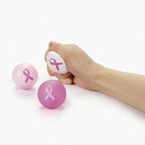   Cancer Awareness, Pink Ribbon Stress Squeeze Balls 