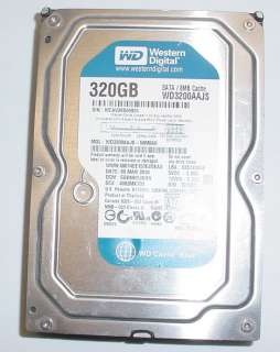 SATA   Western Digital 320GB SATA PC Hard Drive WD3200AAJS 56M0A0 Blue 