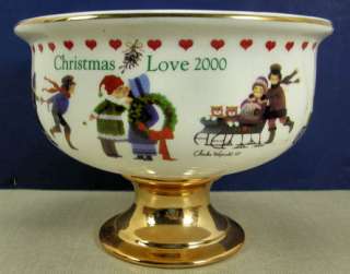 This is a bowl or planter from Teleflora, painted by artist Charles 