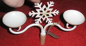 SNOWFLAKE WINE BOTTLE STOPPER CANDLE HOLDER   NEW  