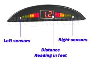 Car Wireless Backup Parking 4 Sensors with Feet Reading  