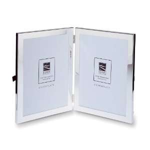  Lunt Silverplated 5 by 7 Inch Double Hinged Picture Frame 