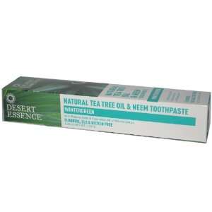  Natural Tea Tree Oil & Neem Toothpaste, Wintergreen, 6.25 oz 