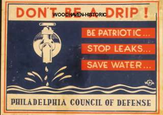 Be patriotic. Stop leaks. Save water. Poster  