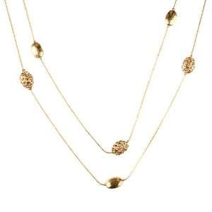  3 Strand Necklace With Gold Color Plating With Light 
