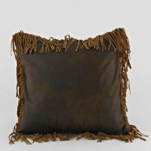   0123105BN359 Eagle River Pinto Tobacco Fringed Pillow