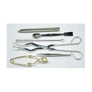   Tools Kit 6 Piece Forceps, Crucible, Brush, Tongs, Scoop & Spatula