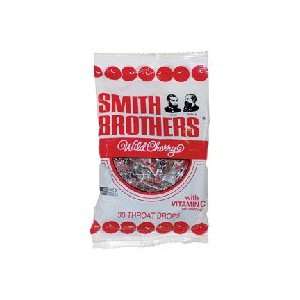 Smith Brothers Throat Drops with Vitamin C, Wild Cherry Flavor   30 