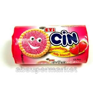 Eti Cin Strawberry Jelly Biscuit 351g (13 Pcs)  Grocery 